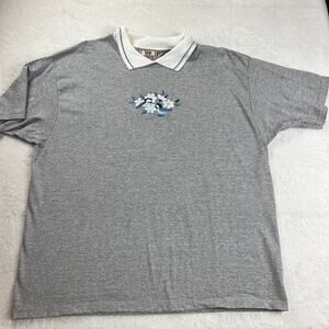 Top Stitch Vintage Blue Bird embroidered polo t-shirt women’s size XL